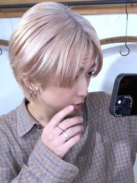 ブレイズヘアー(BLAZEhair) 【透明感強め】ホワイトミルクティピンク×ブリーチ４回