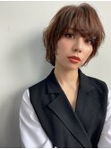 甘辛ショートボブ×グレージュカラー