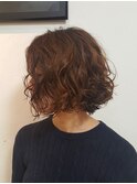 前下がりボブ×イルミナカラー×ウェービーパーマ! 遠藤至