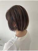 サマーミニボブ×シャドールーツハイライト×ピンクラベンダー
