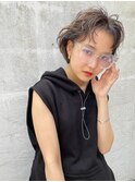 【Ash Beige】グレージュ_くせ毛風_ウェットアレンジ_ブリーチ