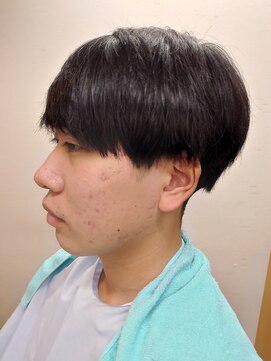 スマイル(Smile) ツーブロックバーバーマッシュ ショート ビジネスマン 学生 黒髪