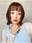 くびれボブ/切りっぱなしボブ/姫カット/前髪/レイヤーボブ