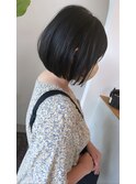 自毛をいかした艶ミニボブ