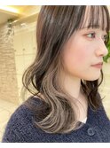 インナーカラー×ベージュ