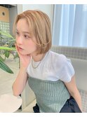 イエローベージュ / ベージュ / ボブ