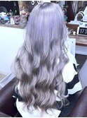 【モノトーン】ホワイトグレージュ×ブリーチ２回