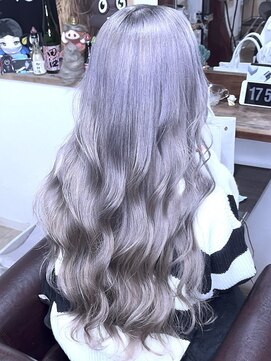 ブレイズヘアー(BLAZEhair) 【モノトーン】ホワイトグレージュ×ブリーチ2回