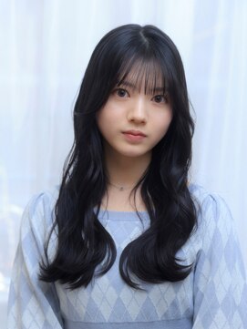 ララルーモ 渋谷公園通り店(LaLarOomo) 大人可愛い黒髪ツヤスタイル×シースルーバング
