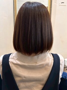 アトリエ ミム 二子玉川店(atelier mim) 縮毛矯正 ツヤ髪ボブ ベージュカラー 髪質改善 ダメージレス