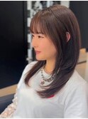韓国風巻き/マロンベージュ/ダークカラー