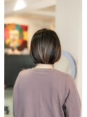 バレイヤージュ　ハイライトボブ