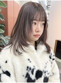 栄小顔レイヤーボブミルクティーベージュ　　　　　　　　