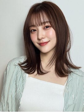 骨格似合わせカット/ミディアムレイヤーカット/大人女性/東白楽