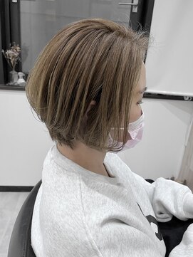 カミノワ(kaminowa) 白髪率40%おすすめヘア/40代/50代/白髪ぼかし/神戸三宮/丸型