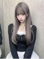 レア 新越谷(LEA) 艶感ストレートレイヤー × グレージュ