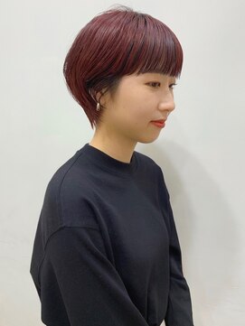 ラパンセ ブルー(LA PENSEE BLEU) 【LA PENSEE】大人かわいいマニッシュショート ワインレッド