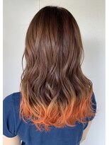 ライリー(riley)&nbsp;riley裾カラー×オレンジ×ショコラ