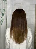 【河野有希】赤みを抑えたツヤ髪ミルクティグラデーション