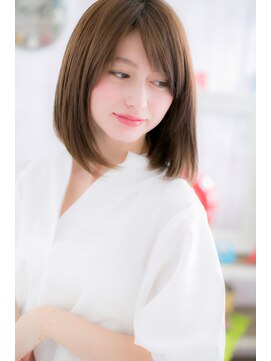 ミック 日暮里店(miq) 大人かわいいグレーベージュ◎ピュアぱっつんボブc1