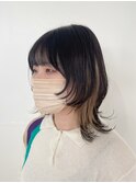 *ネオウルフカット!ミディアムウルフ×インナーカラーベージュ