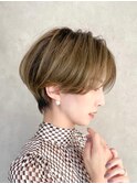 ことりベージュ小顔ショート