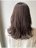 大人のラベンダーブラウン/レイヤースタイル/透明感カラー