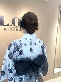 ねじり編みアップスタイル