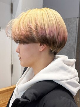 アルバム 銀座(ALBUM GINZA) 秋色くすみベージュピンクヘアーオリーブカラー_ba499011