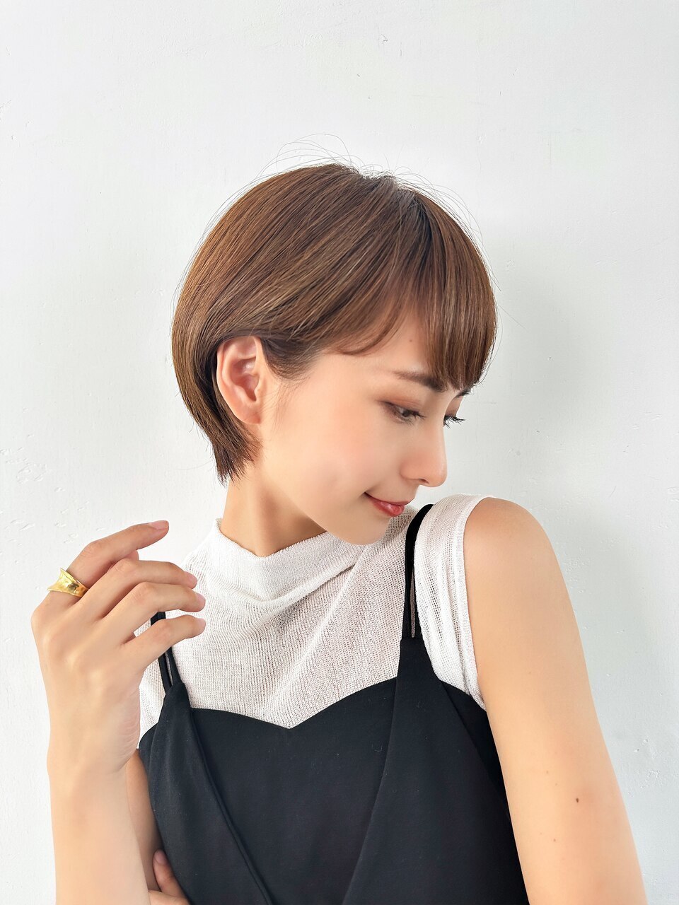 2025年夏】ナチュラルブラウン ショートの髪型・ヘアアレンジ