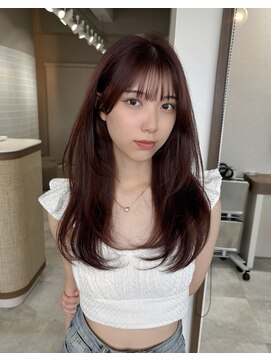 ボタン ハカタ(VOTAN hakata) 簡単スタイリング/チェリーレッド/カシスピンク/レイヤーロング