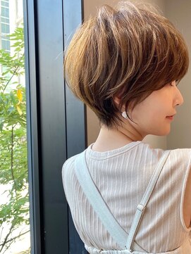ビューブルー 亀戸錦糸町(VIEW BLUE) 黒髪オリーブグレー小顔ココアベージュ大人ショートボブパーマ