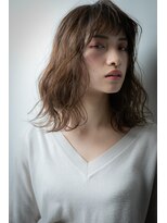 カバーヘア ブリス 川口(COVER HAIR bliss)&nbsp;□グレージュアッシュくせ毛風小顔ロングウルフ415川口20代30代