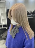 ＊ハッシュカットグレージュデザインカラーツートンカラー