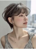 白髪ぼかし脱白髪染め大人ショート30代40代50代60代