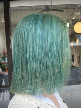 ラック 津田沼(LUCK) グリーン/津田沼/韓国ボブ/ケアブリーチ/似合わせカット