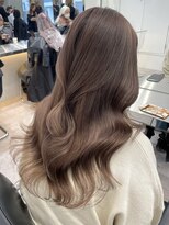 サンク 原宿 表参道(cinq) 表参道ミルクティー顔まわりレイヤーベージュカラーケアブリーチ