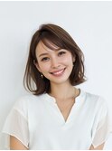 レイヤーカット/イメチェン/外ハネボブ/美髪/ワイドバング/髪型