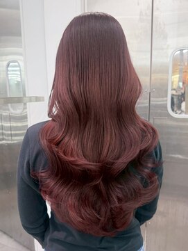 アイティーバイアルバム 下北沢店(IT by ALBUM) 韓国ヘアロング顔周りレイヤーピンクベージュ_ba583923