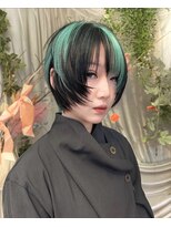 アリー 原宿(ALLY)&nbsp;ケアブリーチリタッチハイトーンウルフカットデザインカラー