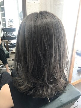 オロ(ORO) 【ORO】ブリーチなし!アッシュグレージュレイヤー 浅見