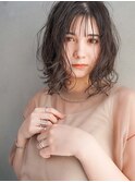 くびれ/イメチェン前髪/黒髪/ミディアムボブ/髪質改善/10代20代