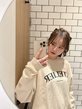 ノク(nok) ラベンダーアッシュ_くびれレイヤーシースルーバング韓国