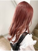 韓国風ブリーチカラーでピンクヘア