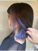 インナーカラー ブルーパープル