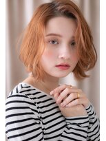 モッズヘア 上尾西口店(mod's hair)&nbsp;ルミエールジンジャーくせ毛風金髪ボブウルフZ上尾10代20代30代