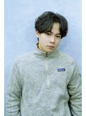 センターパートニュアンスパーマ 新宿/メンズカット/20代30代