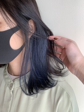 ロロ(ro-ro) 【恵比寿ro-ro】インナーカラー×ダークブルー