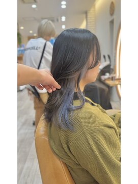 アドラーブル けやき通り店(adorable) 10代20代30代大人可愛い艶感アッシュグレージュインナーカラー