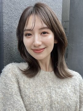 ガーデン 銀座(GARDEN) フルバング前髪パーマハッシュカットイメチェン暗髪20代30代